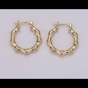 18k gold filled bamboo earrings